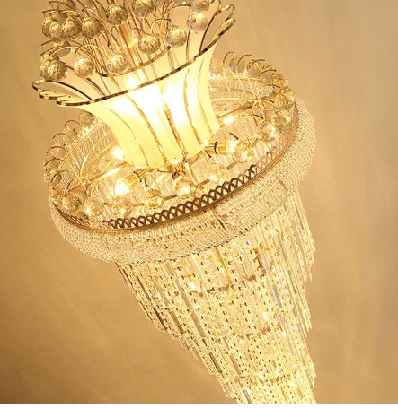 Luxury Foyer Crystal Ceiling Light for Hotel entry and Foyer